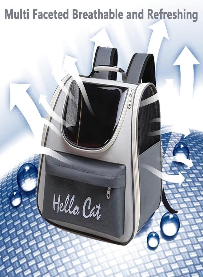 Glaceon Pet Carrier Backpack Pet Cat Carrier Bag Portable Breathable Large Capacity Backpack Outdoor Travel Transparent Bag Pet Supplies (Grey) - Image 5